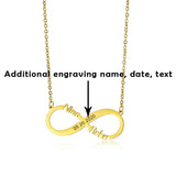Infinity Necklace Golden Stainless Steel Personalized Pendant Necklace Jewelry