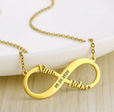Infinity Necklace Golden Stainless Steel Personalized Pendant Necklace Jewelry