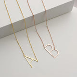 Custom Name Initial Necklace Men Women Personalized Letter Pendant Nameplate Jew