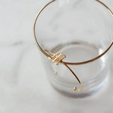 Initials Bracelet Stainless Steel Old English Font Letter Cuff for Women