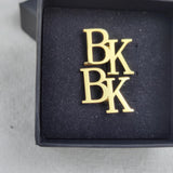 Name Initials Cufflinks Men Personalized Stainless Steel Letters Cuff Links
