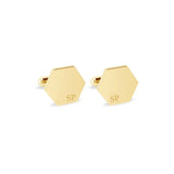 Initials Cufflinks Men's Stainless Steel Engraved Letters