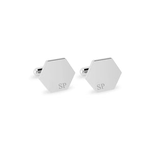 Initials Cufflinks Men's Stainless Steel Engraved Letters