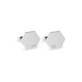 Initials Cufflinks Men's Stainless Steel Engraved Letters