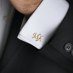 Name Initials Cufflinks Personalized Letters Logo Suit Shirt Cuff Links
