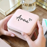 Personalized Jewelry Box Bridesmaid Gift PU Leather Necklace Box