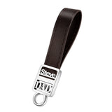 Name Key Chain Leather Stainless Steel Holder Personalized Fathers Gift