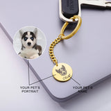 Personalized Stainless Steel Pet Photo Keychain