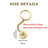 Personalized Stainless Steel Pet Photo Keychain