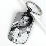 Couples Photo Keychain Engraved Stainless Steel Anniversary Gift