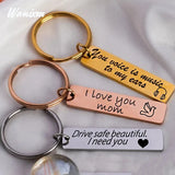 Personalized Stainless Steel Name Keychain Date Car Key Ring
