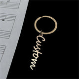 Custom Stainless Steel Name Keychain for Women Men