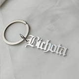 Personalized Old English Stainless Steel Name Keychains