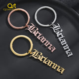 Arabic Name Keychains Stainless Steel Personalized Key chains For Women Men