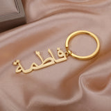 Arabic Name Keychains Stainless Steel Personalized Key chains For Women Men