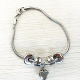 Personalized Heart Charms Family Bracelet for Girls and Women
