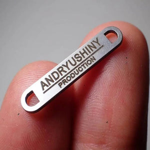 Stainless Steel Name Labels Logo Clothing Metal Nameplates Personalized Badges