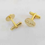 Logo Cufflinks Stainless Steel Wedding Gift
