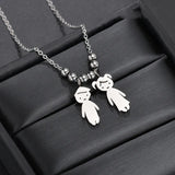 Zircon Personalized Name Letter Necklace for Girls Boys Rhinestone Jewelry