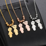 Zircon Personalized Name Letter Necklace for Girls Boys Rhinestone Jewelry