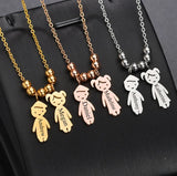 Zircon Personalized Name Letter Necklace for Girls Boys Rhinestone Jewelry