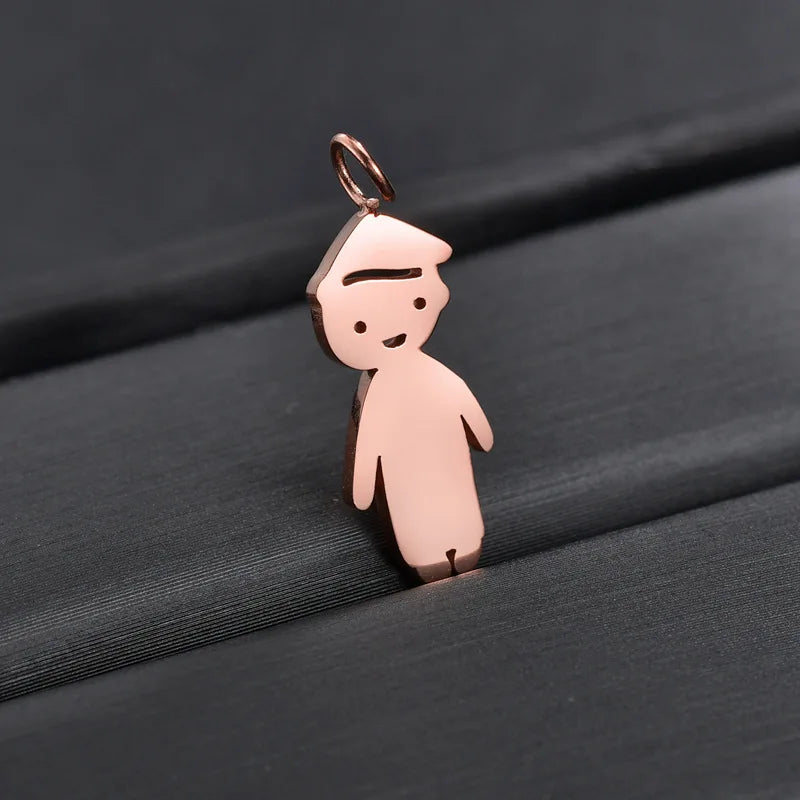 Zircon Personalized Name Letter Necklace for Girls Boys Rhinestone Jewelry