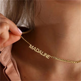Custom Name Initial Necklace Personalized Stainless Steel Pendant for Women