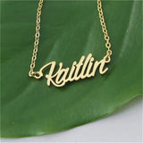 Name Letter Necklaces Women Personalized Stainless Steel Pendant