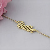 Name Letter Necklaces Women Personalized Stainless Steel Pendant