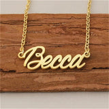 Name Letter Necklaces Women Personalized Stainless Steel Pendant