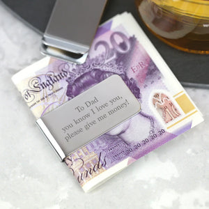Money Clip Stainless Steel Letter Unisex Wallet Banknote Folder