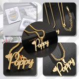 Personalized Name Necklace 18k Plated Stainless Steel Chain Jewelry