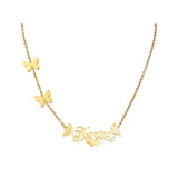 Butterfly Line Chain Name Necklace Romantic Pendant Jewelry For Women