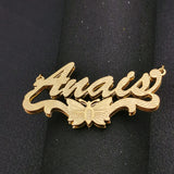 Personalized 3D Animal Name Necklace with Flat Chain for Women