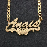 Personalized 3D Animal Name Necklace with Flat Chain for Women