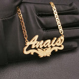 Personalized 3D Animal Name Necklace with Flat Chain for Women