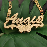 Personalized 3D Animal Name Necklace with Flat Chain for Women