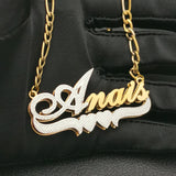 Personalized Name Necklace with Heart - Stainless Steel Chain Necklace for Women