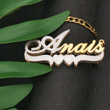 Personalized Name Necklace with Heart - Stainless Steel Chain Necklace for Women