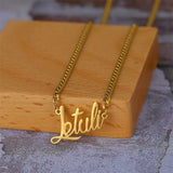 Personalized Name Necklace 5mm Cuban Chain Stainless Steel Pendant Necklace