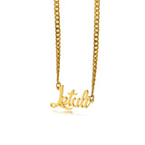 Personalized Name Necklace 5mm Cuban Chain Stainless Steel Pendant Necklace