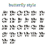 Butterfly Letters Necklace Women Girl Flower Chain Choker