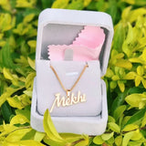 Name Necklace Box Chain Stainless Steel Jewelry