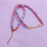 Colorful Clay Beaded Choker Necklace