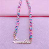 Colorful Clay Beaded Choker Necklace