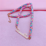 Colorful Clay Beaded Choker Necklace