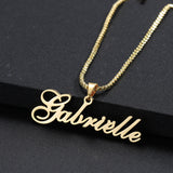Name Necklace Cuban Chain Chocker Stainless Steel Personalized Letter Necklaces