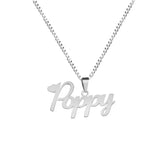 Name Necklace Box Chain Stainless Steel Necklace