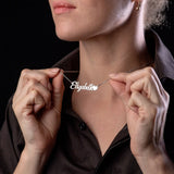 Dainty Name Necklace Gold Personalized Nameplate Jewelry