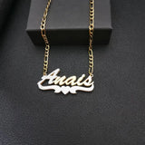 Personalized Double Plate Name Necklace with Heart Pendant
